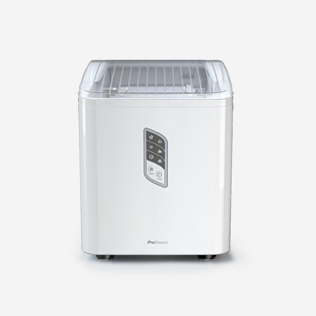 Countertop Ice Cube Maker - 2L Self-Cleaning Machine With 15kg Daily Output - White